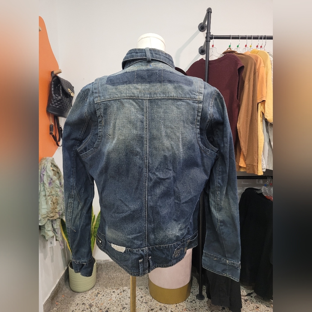 Y2K Denim Zip-Up Jacket - Picture 6 of 8